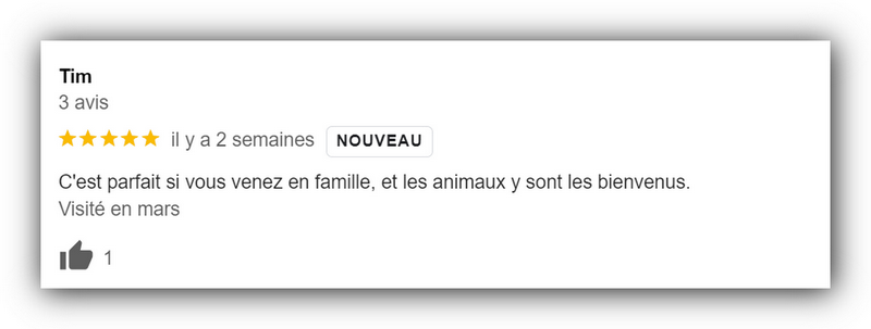 gite à lisle en rigault AVIS GOOGLE